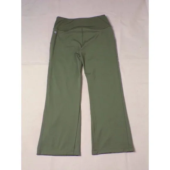 Zella Studio Lite Pocket Kick Flare Crop Leggings Green Small 4-6 NEW - Picture 6 of 8
